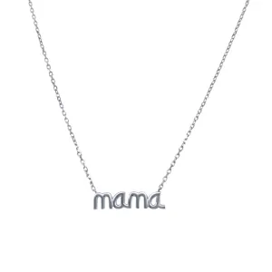 45cm Mama Necklace in Sterling Silver