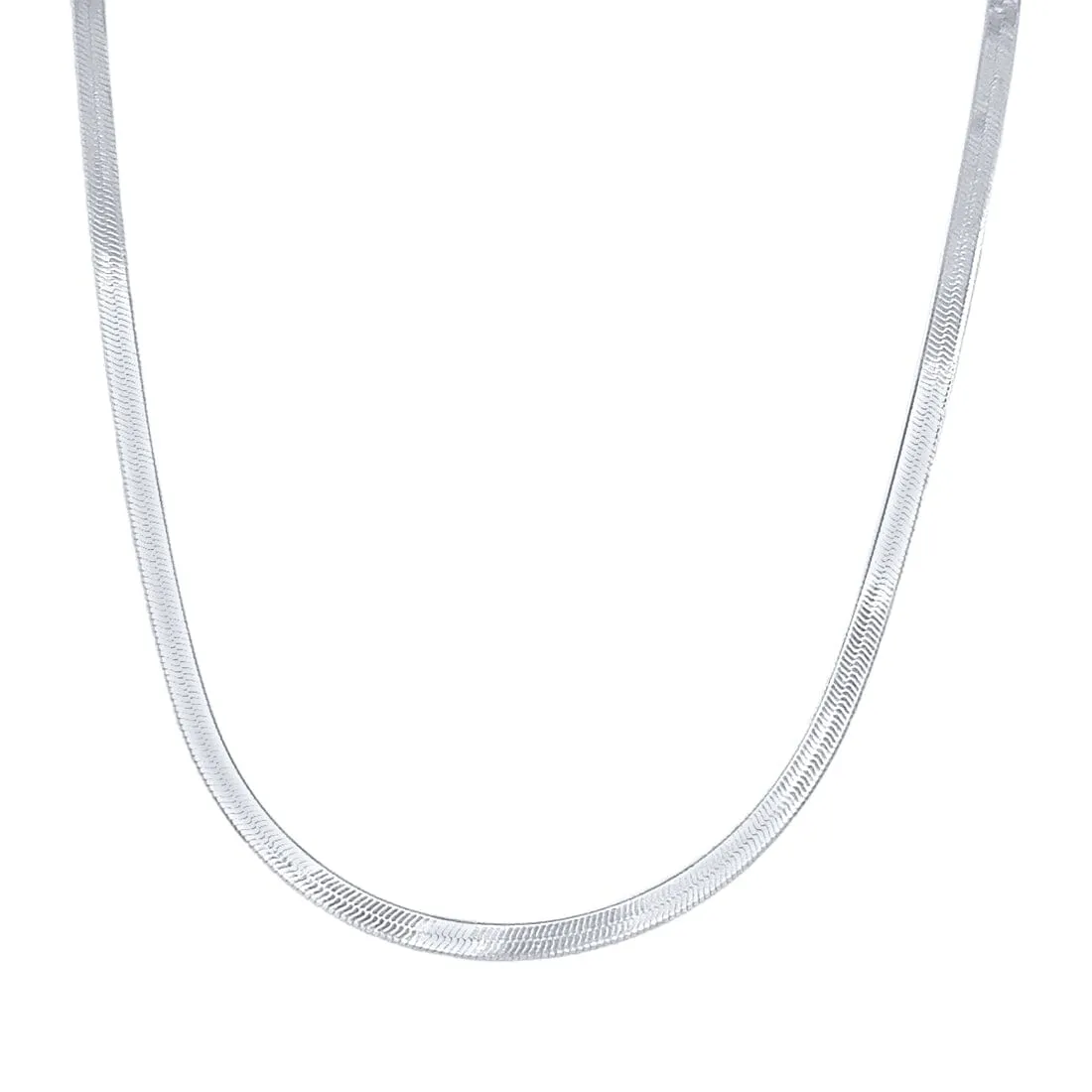 45cm Sterling Silver Herringbone Chain Necklace