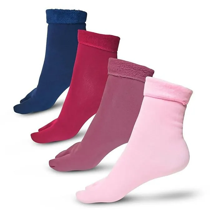 (6 Pair) BEST VALENTINE GIFT Warm Velvet Fur Socks Thick Plush Thermal for Men & Women