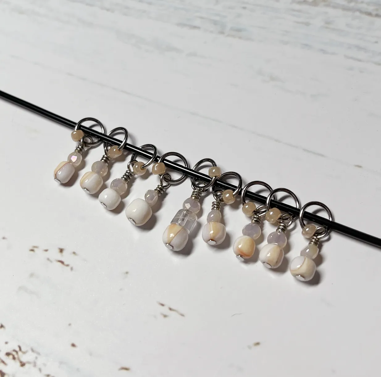 Bea's Beading Conch Handmade Knitting Stitch Markers
