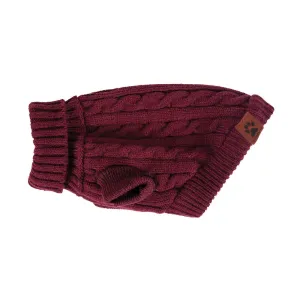 Brentwood Cable Knit Dog Sweater S Wine Tasting