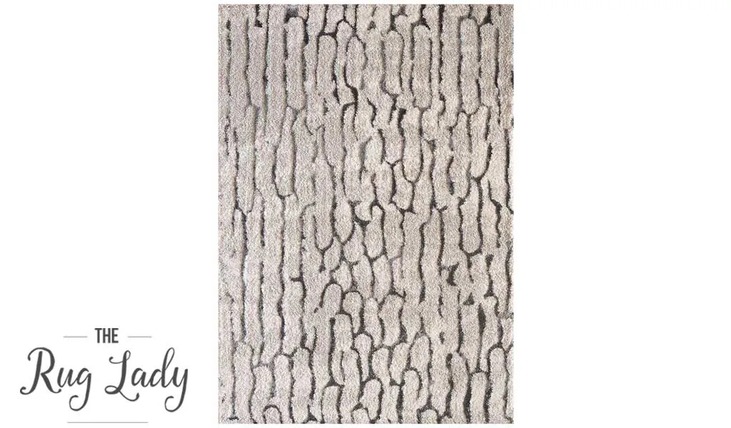 Caprice Grey Abstract Art-Silk Rug