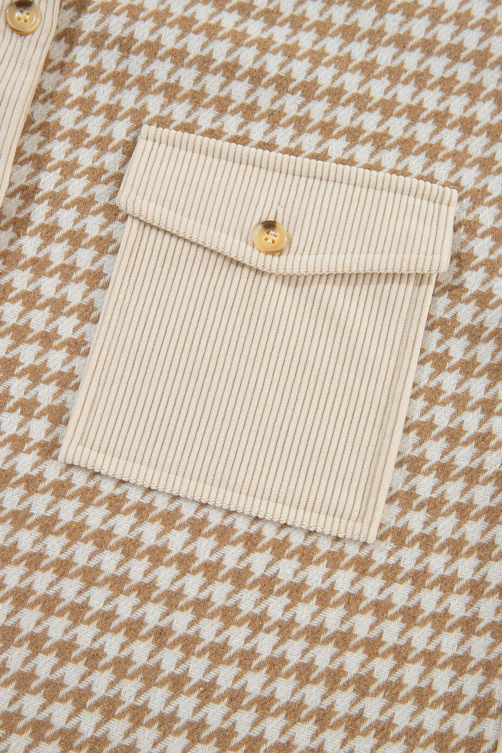Casual Corduroy Shirt with Patch Pockets