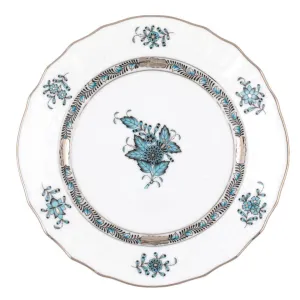 Chinese Bouquet Turquoise & Platinum Bread And Butter Plate