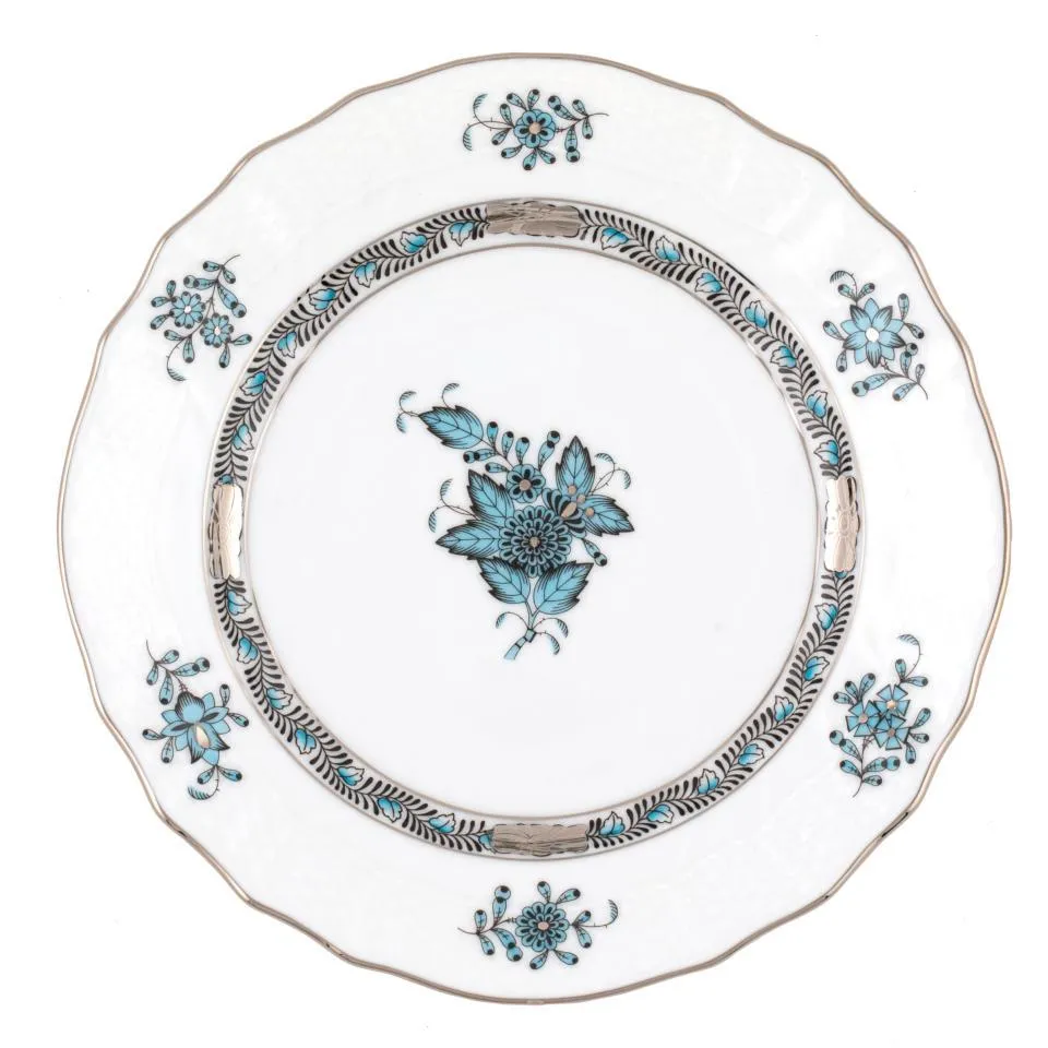 Chinese Bouquet Turquoise & Platinum Bread And Butter Plate
