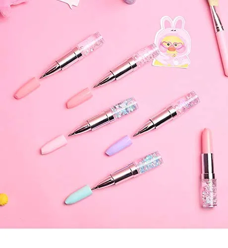 Cool Glitter Candy Color Lipstick Shape Gel Pen