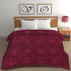 Cozy Cocoon Acrylic Wool Blanket (Cherry)  - 380 GSM