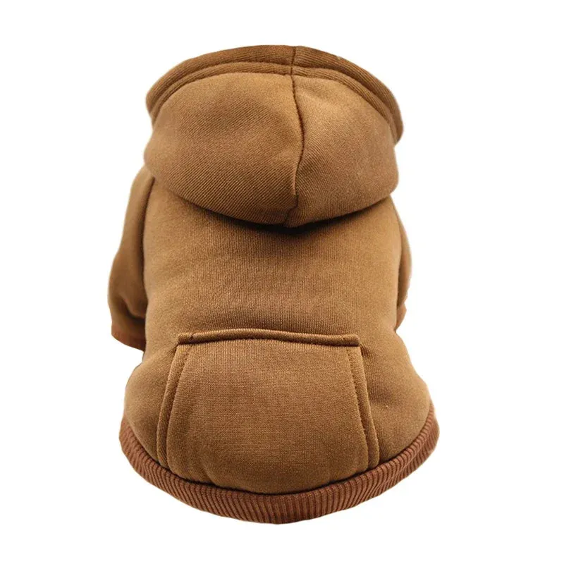 Cozy Hooded Winter Sweatshirt for Small Dogs