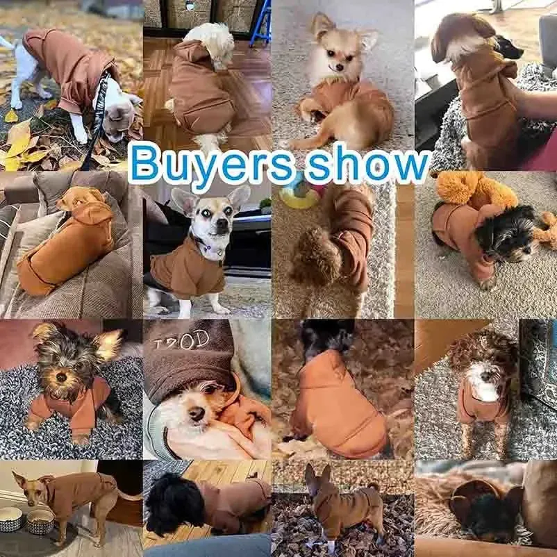 Cozy Hooded Winter Sweatshirt for Small Dogs