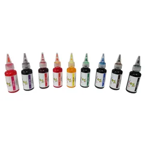 Crazy Liberty Temporary Inks For Airbrush (9 colors) Set