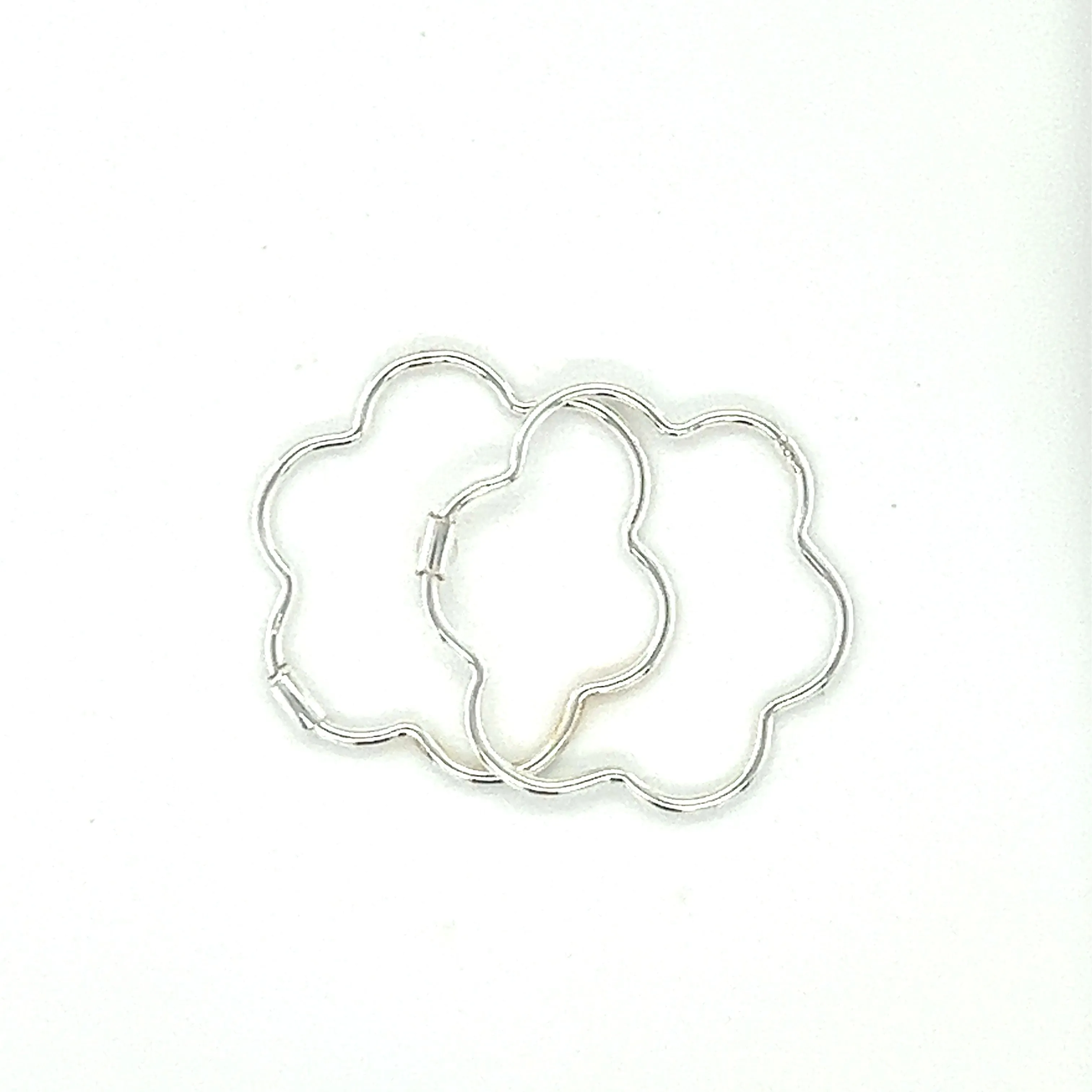 Delicate Flower Shaped Hoops