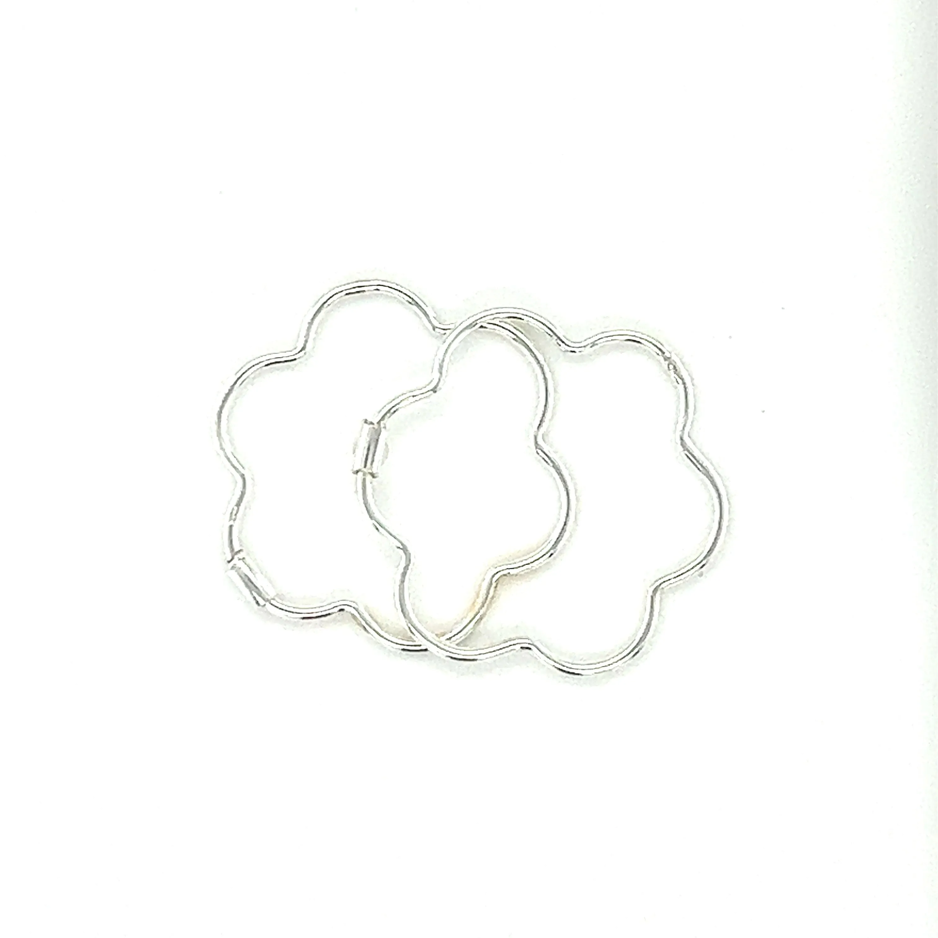 Delicate Flower Shaped Hoops