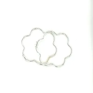 Delicate Flower Shaped Hoops