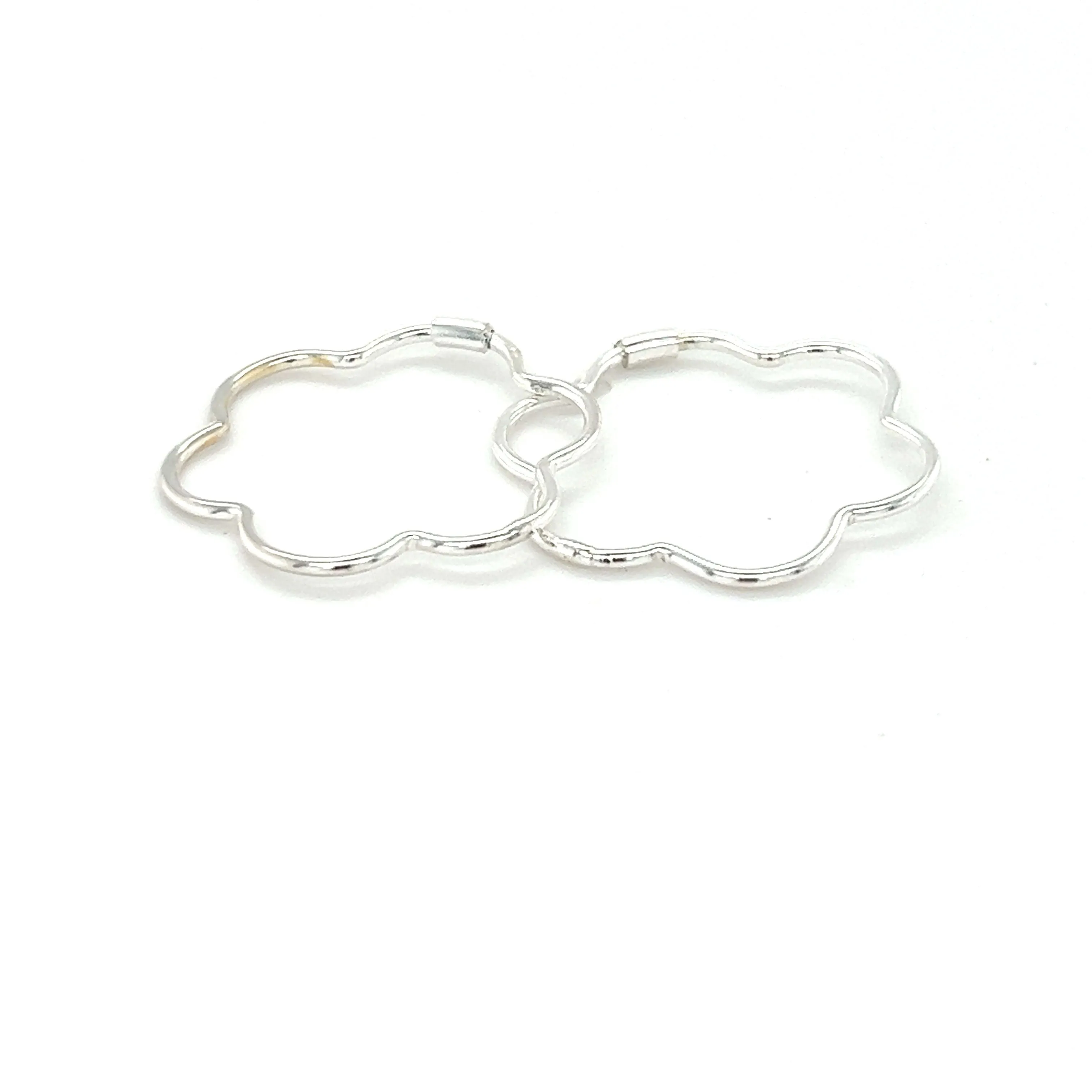 Delicate Flower Shaped Hoops