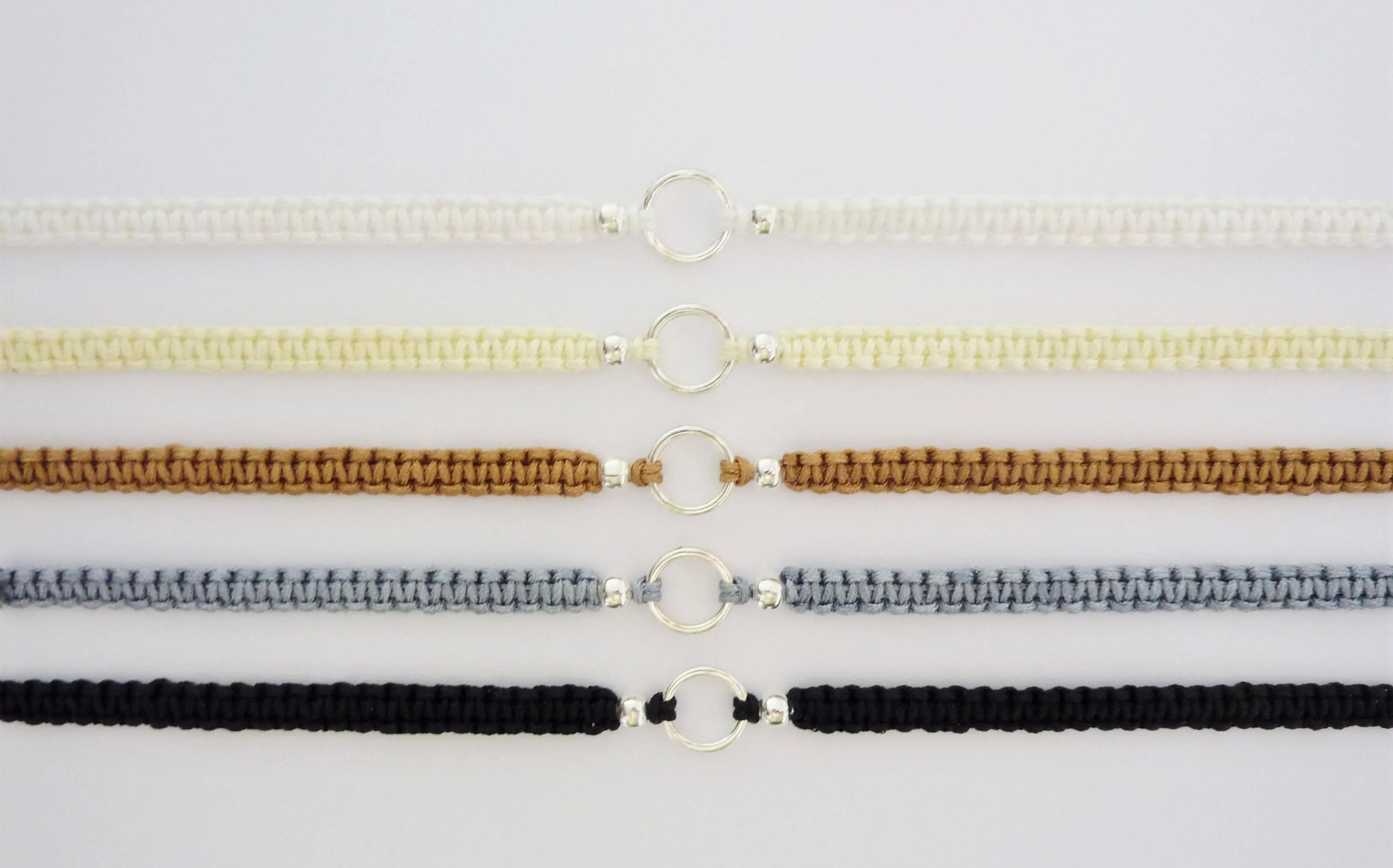 Dog Bracelet - Sausage Dog Macrame Charm Bracelet. Dachshund Friendship Bracelet. Stacking Bracelet. Choice of Colours.