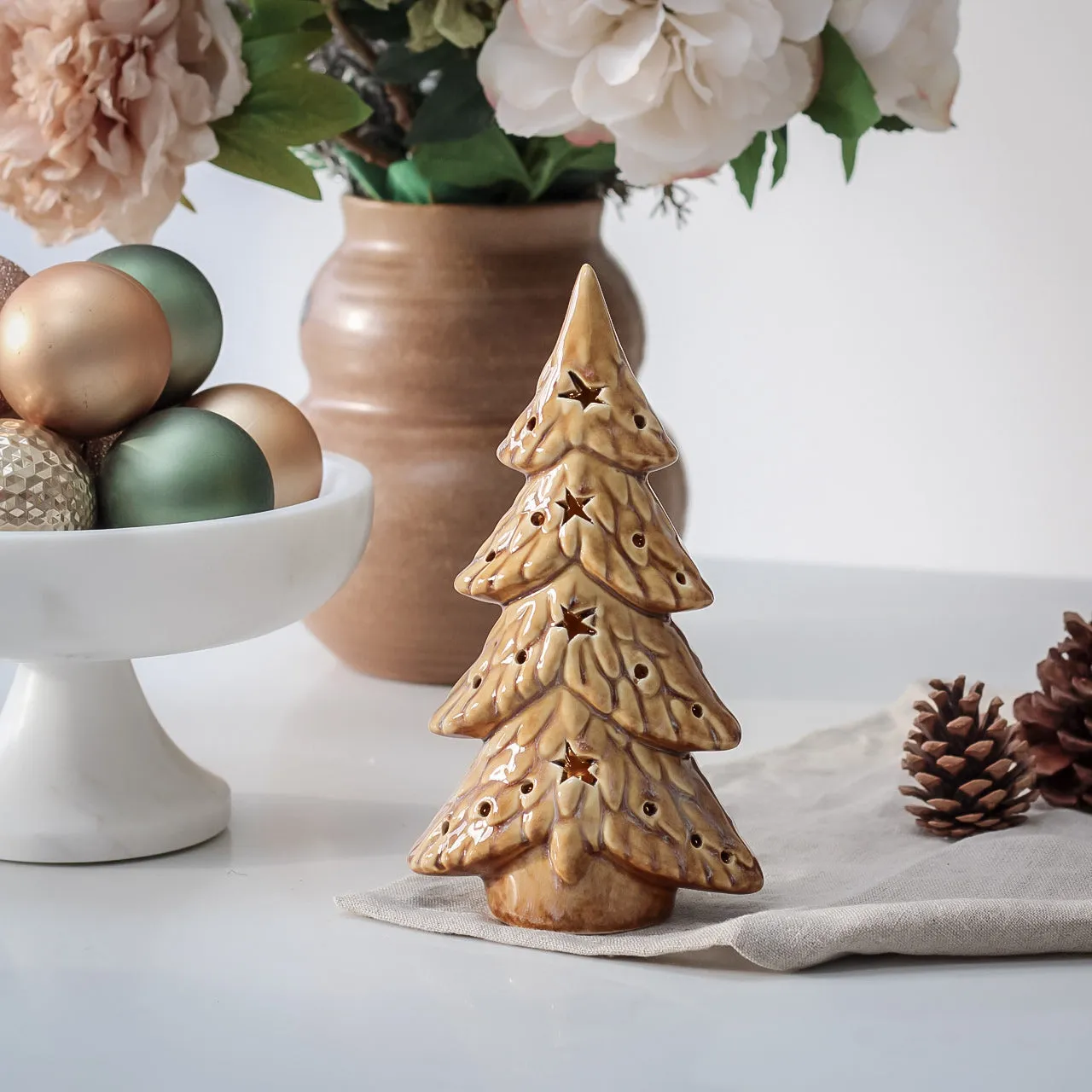 Earthy Ceramic LED Christmas Tree