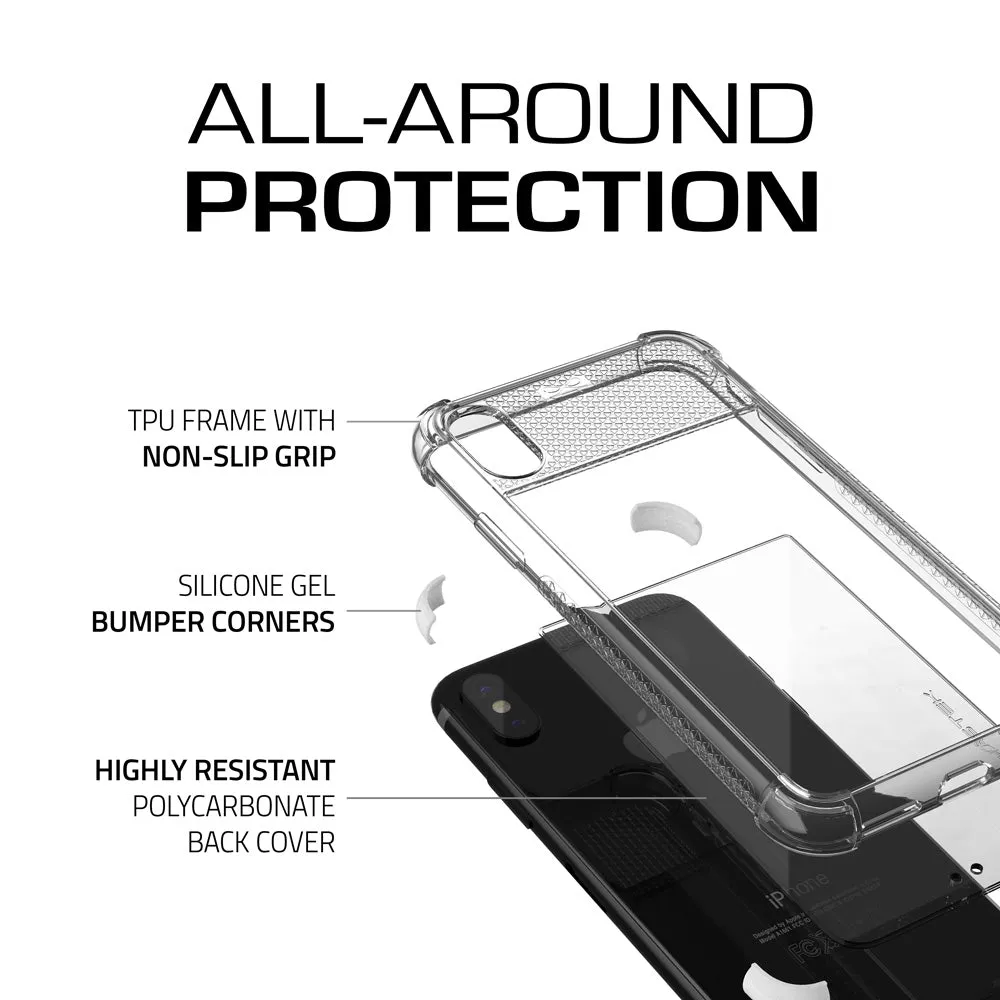 Ghostek COVERT2 Tough Clear Silicone Case Cover for Apple iPhone X / XS - White