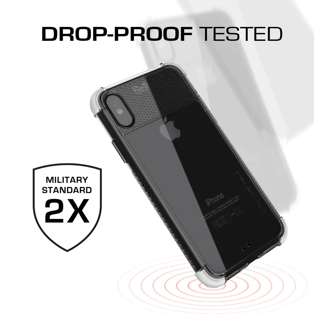 Ghostek COVERT2 Tough Clear Silicone Case Cover for Apple iPhone X / XS - White