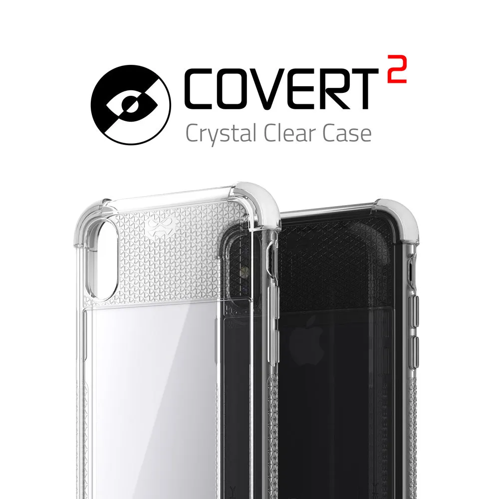 Ghostek COVERT2 Tough Clear Silicone Case Cover for Apple iPhone X / XS - White