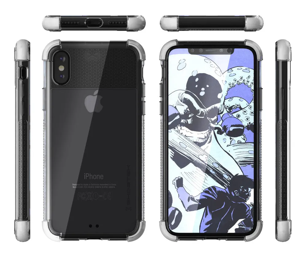 Ghostek COVERT2 Tough Clear Silicone Case Cover for Apple iPhone X / XS - White