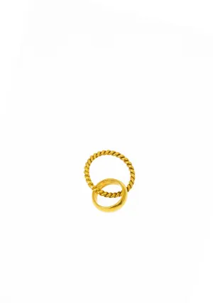 Gold Double Ring Charm