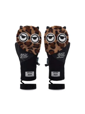Gsou Snow Grains Big Eyes Plush Mittens