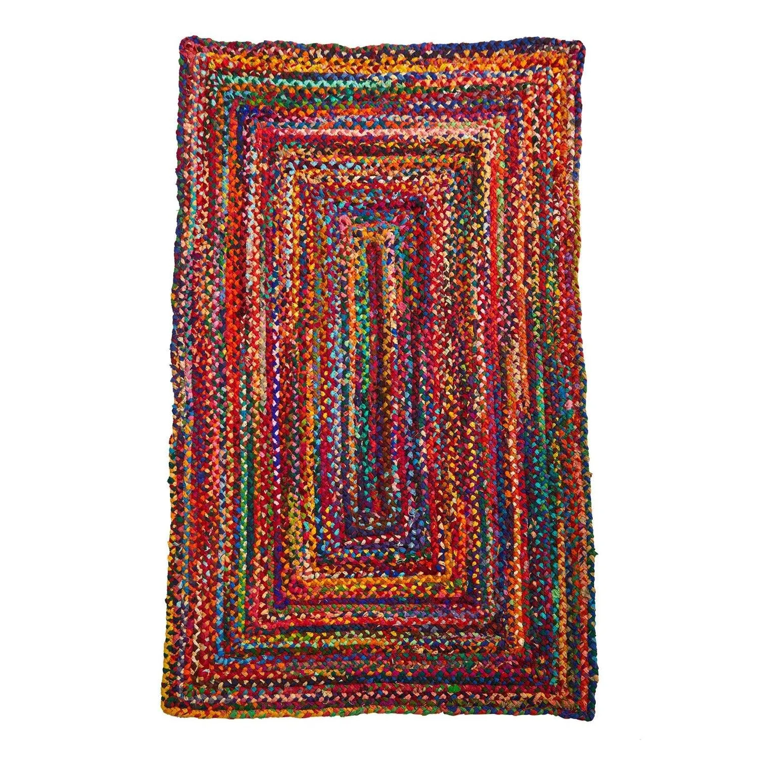 Handmade Braided Cape Cod Coastal Jute Braided Rug 3x5' Boho - Nearly Natural