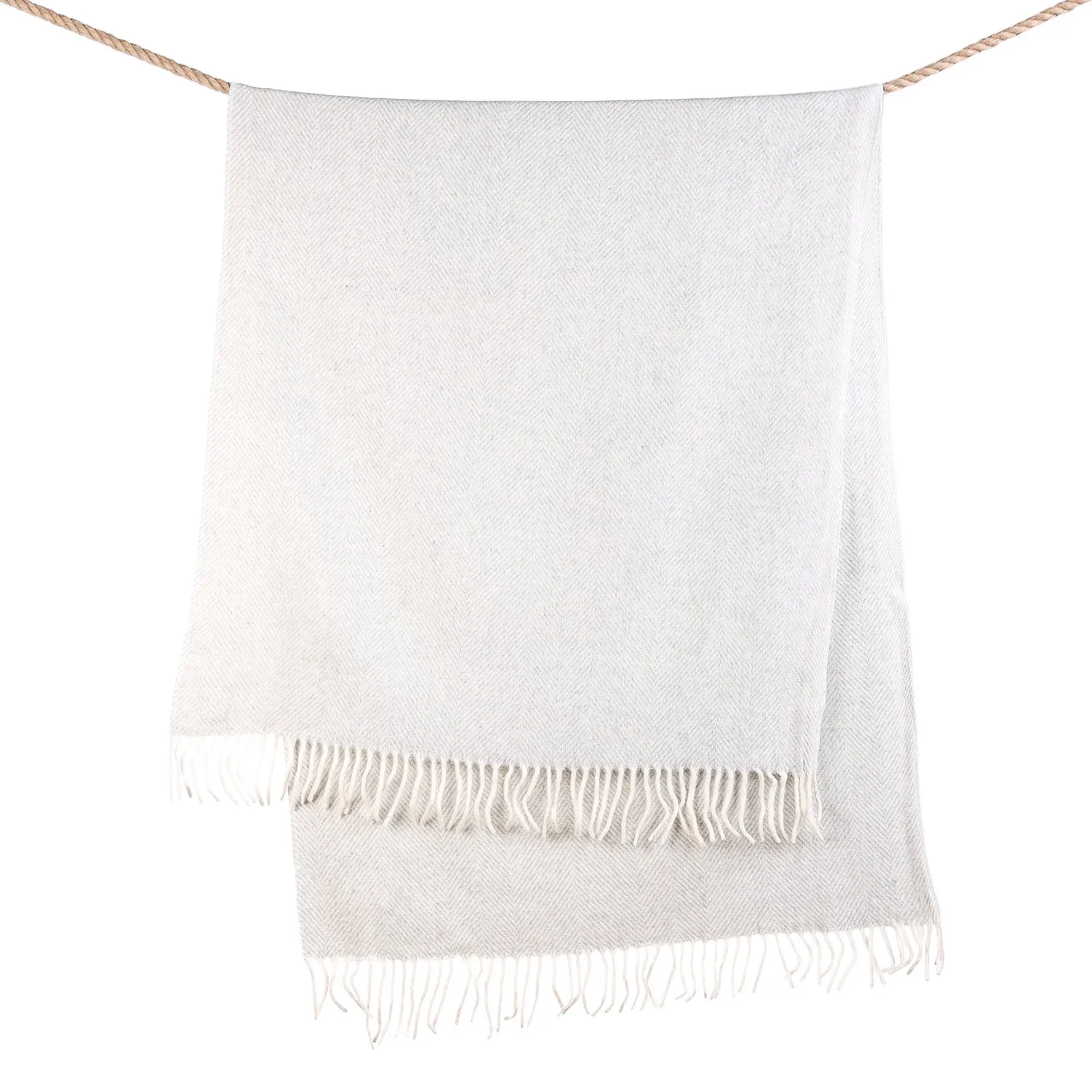 Herringbone Knee Blanket Silver