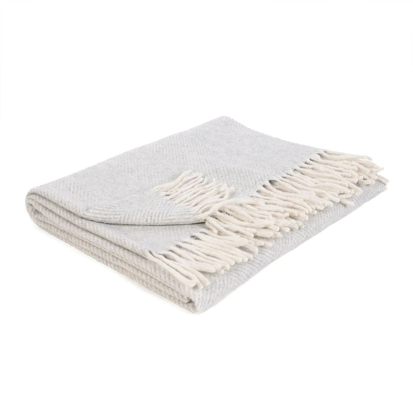 Herringbone Knee Blanket Silver