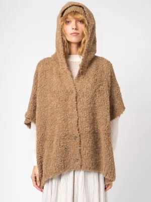 Hooded Knit Cape