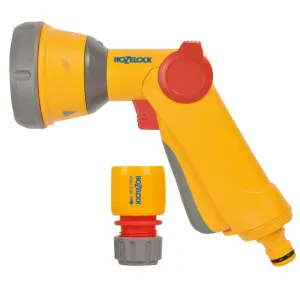 Hozelock Soft Touch Multispray Gun & Aquastop Connector