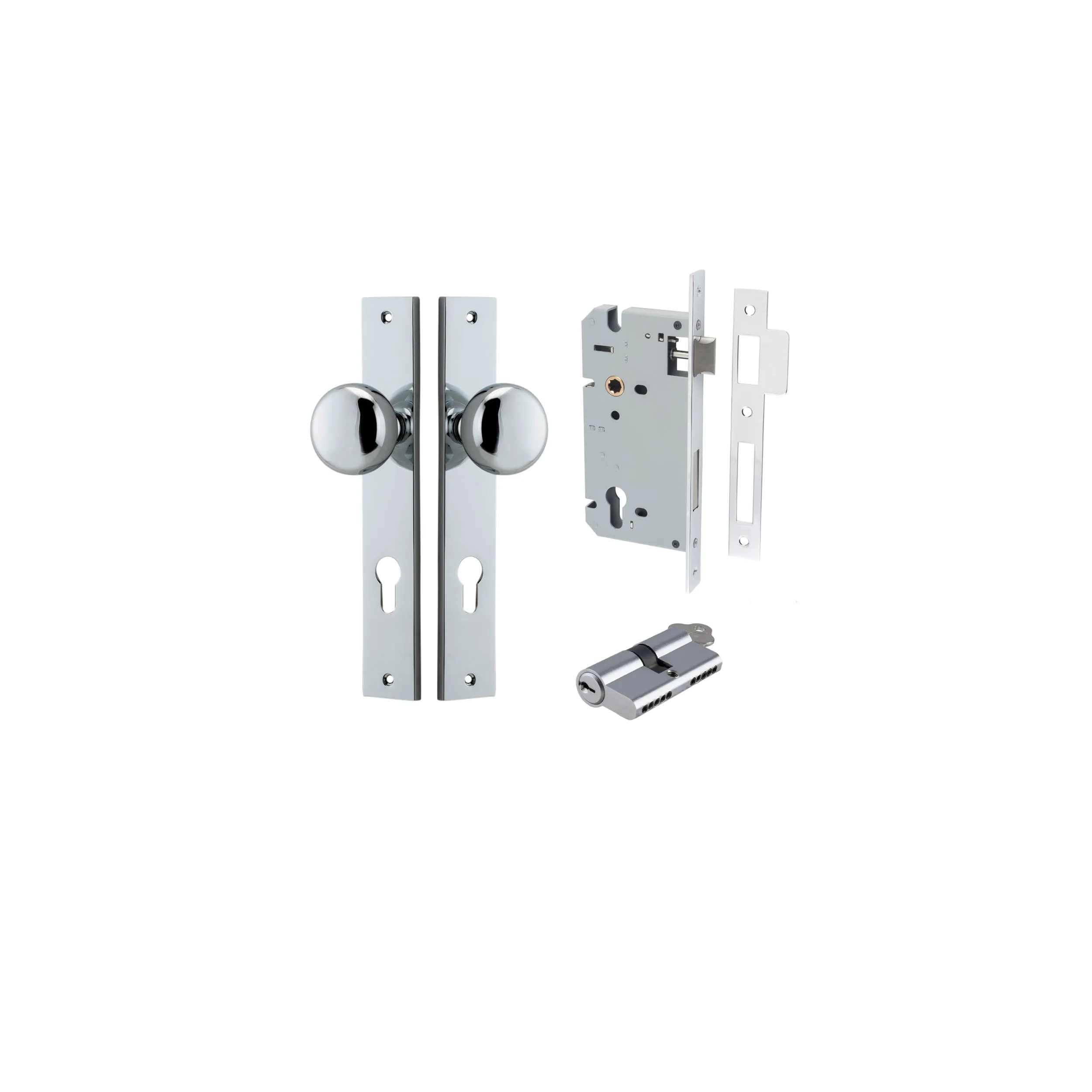 IVER CAMBRIDGE KNOB RECTANGULAR BACKPLATE - KIT