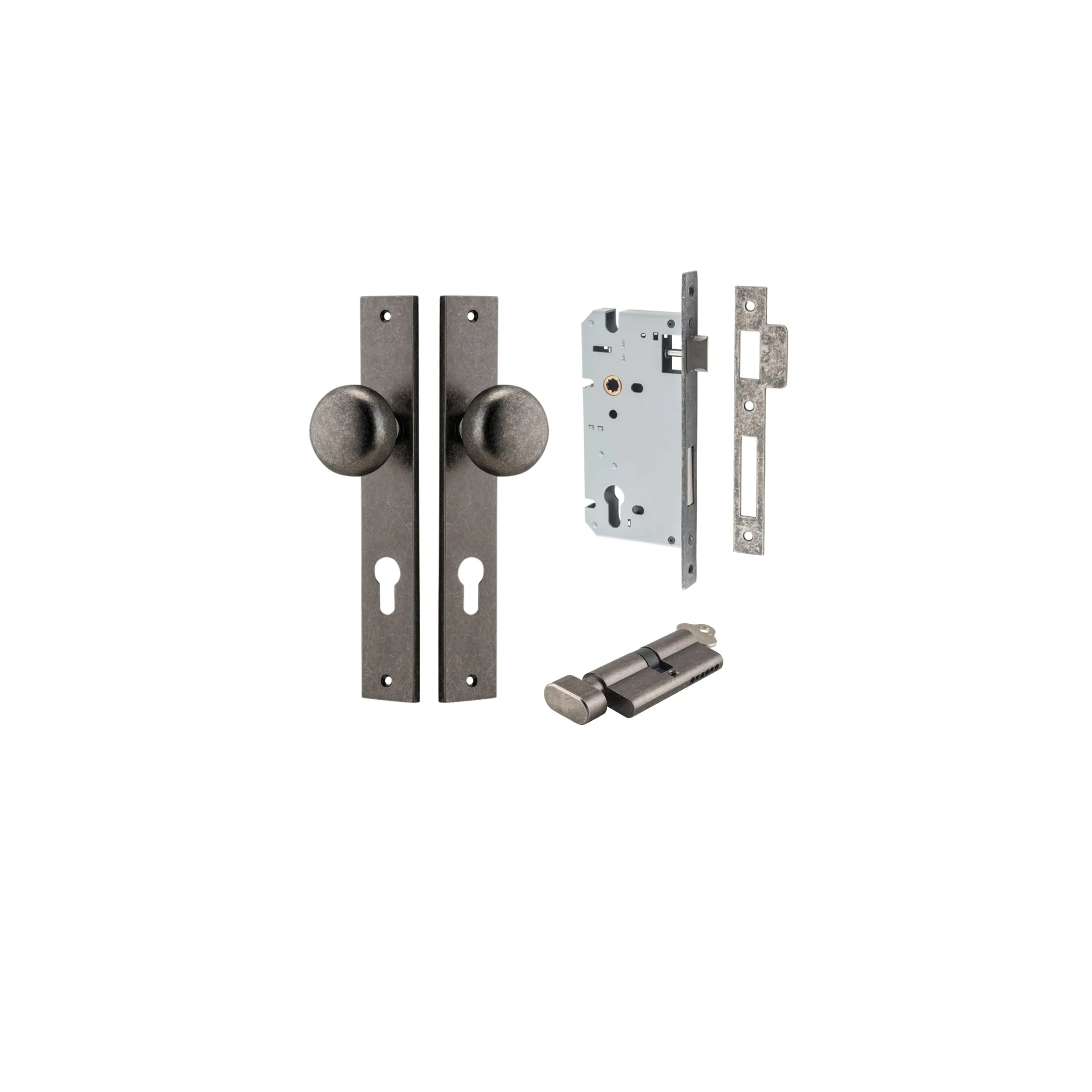IVER CAMBRIDGE KNOB RECTANGULAR BACKPLATE - KIT