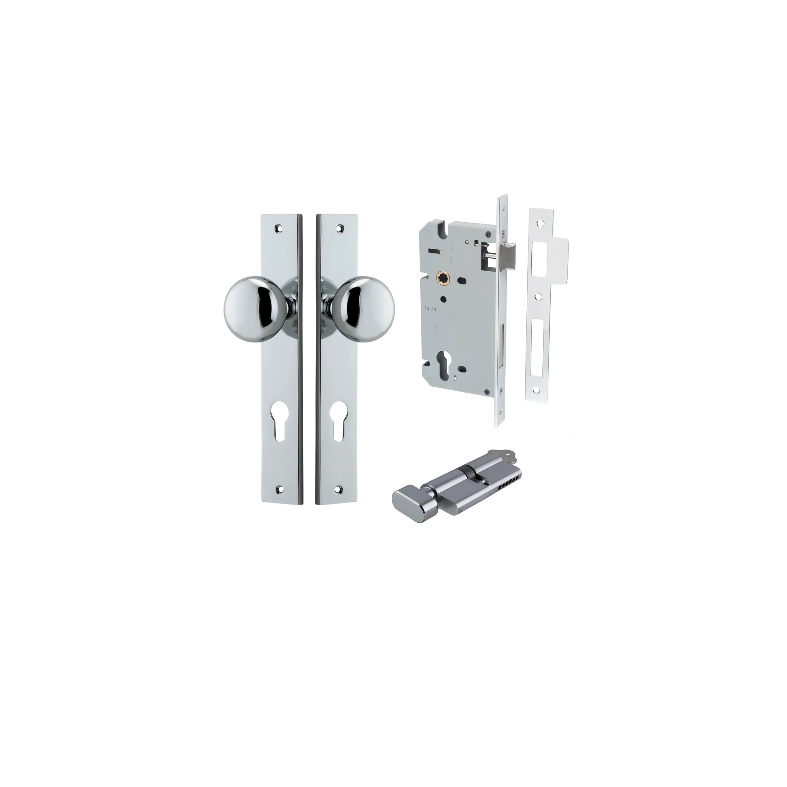 IVER CAMBRIDGE KNOB RECTANGULAR BACKPLATE - KIT