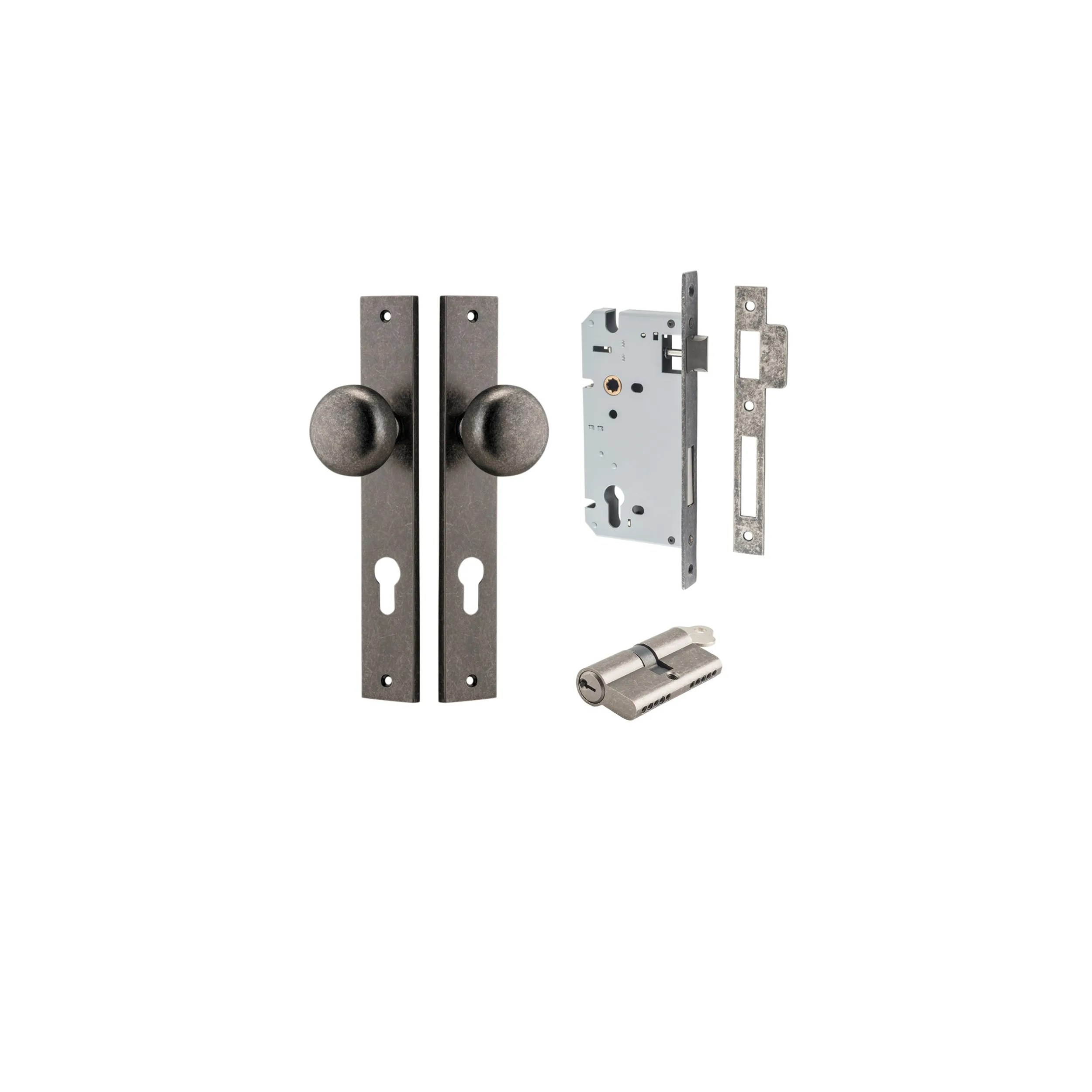 IVER CAMBRIDGE KNOB RECTANGULAR BACKPLATE - KIT