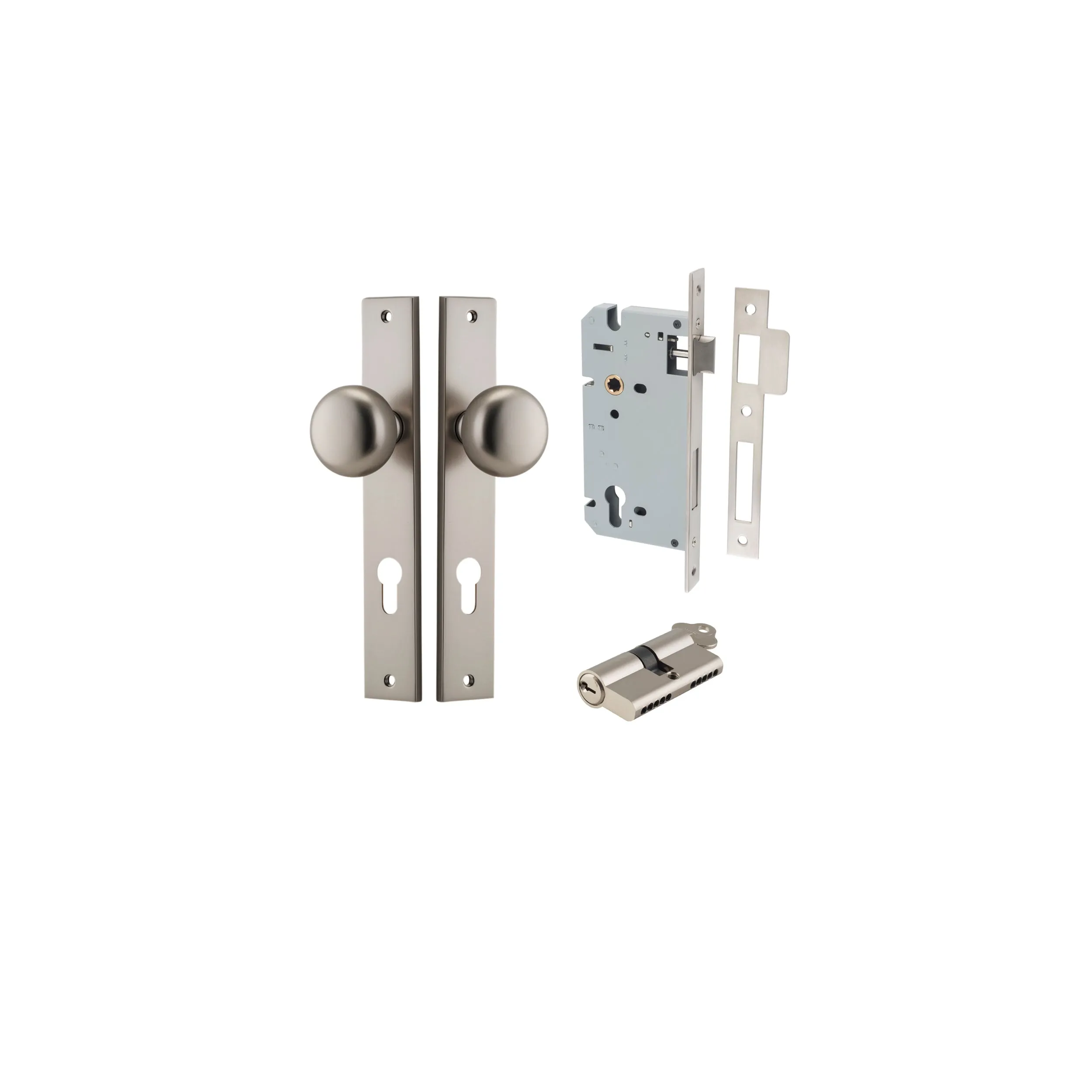 IVER CAMBRIDGE KNOB RECTANGULAR BACKPLATE - KIT