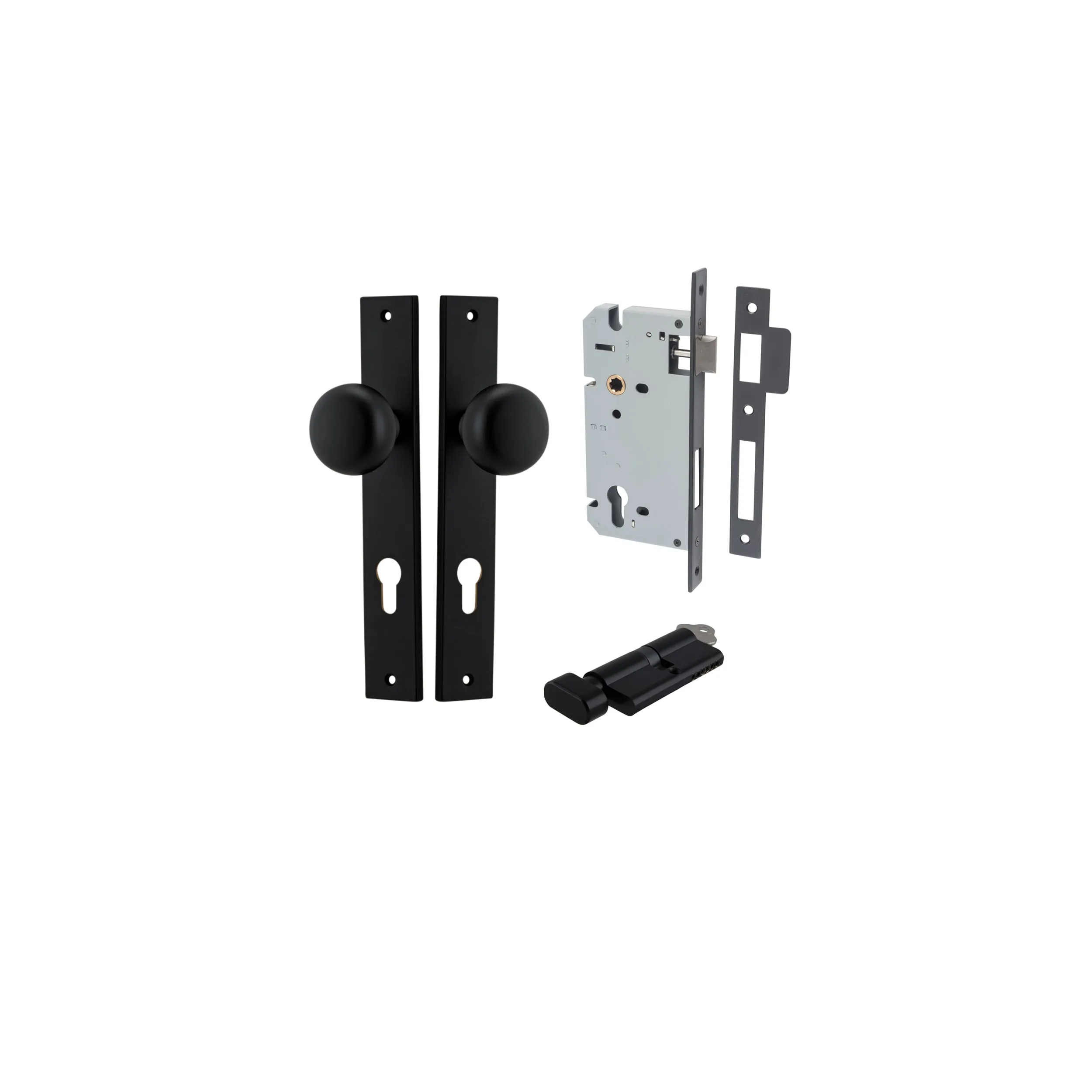 IVER CAMBRIDGE KNOB RECTANGULAR BACKPLATE - KIT