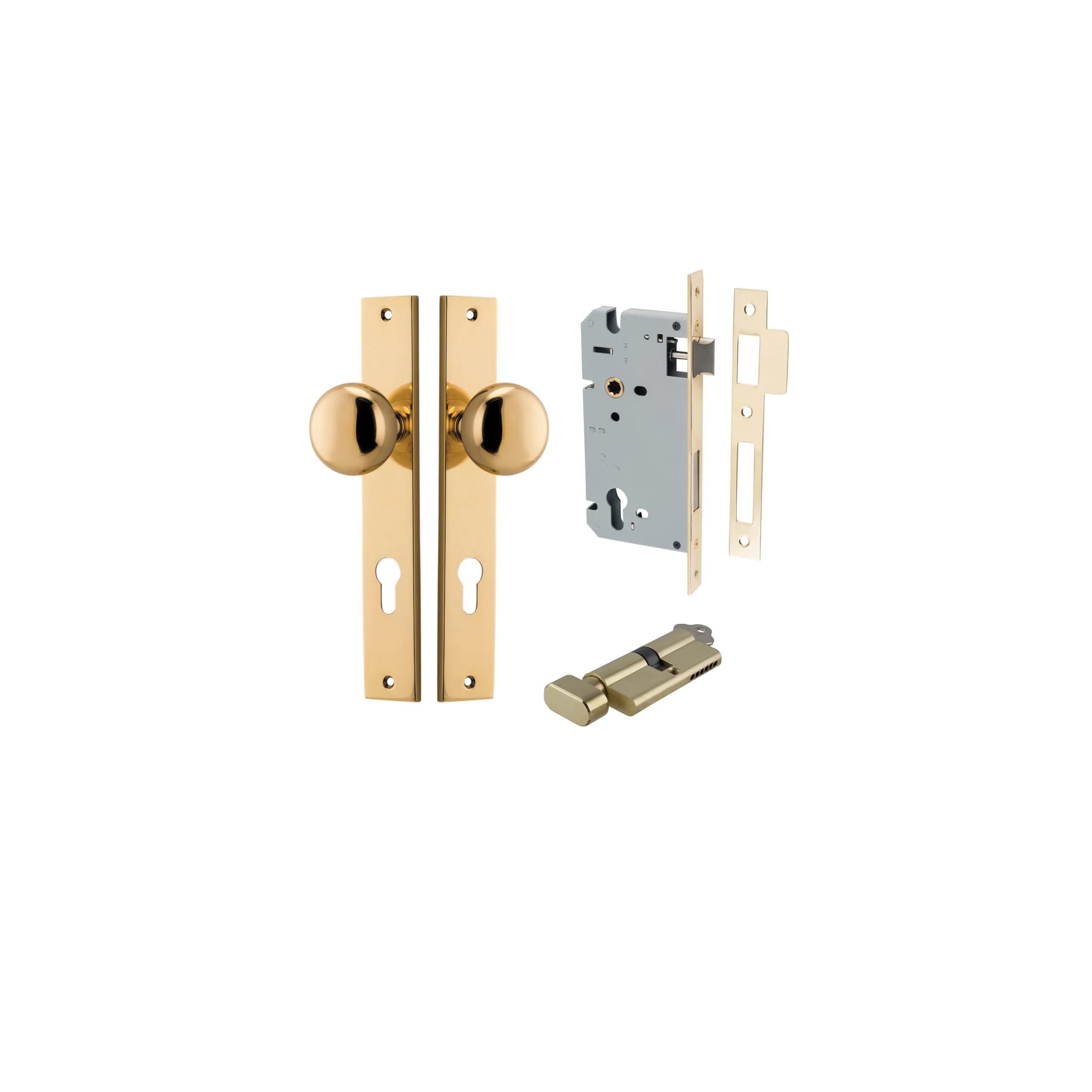IVER CAMBRIDGE KNOB RECTANGULAR BACKPLATE - KIT