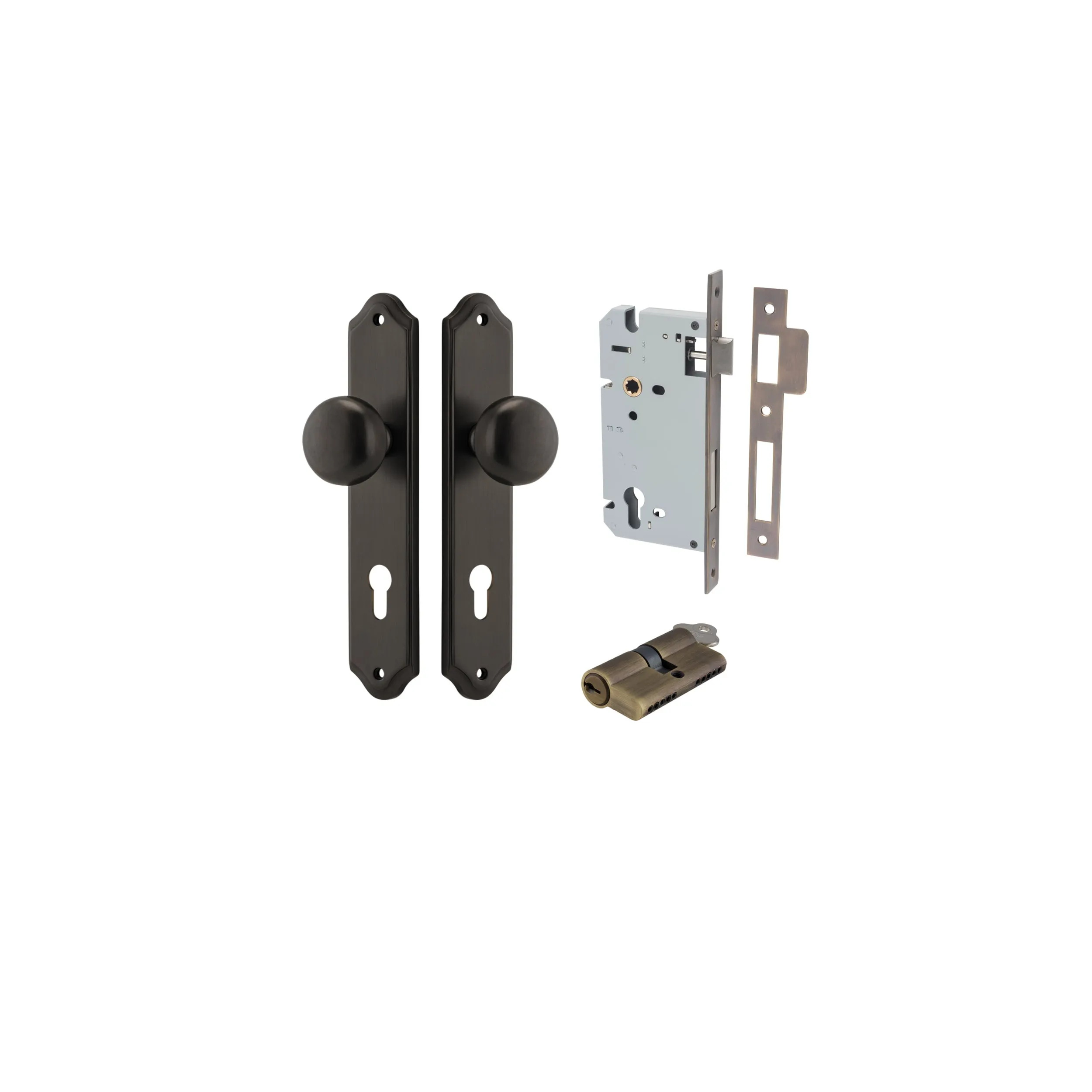 IVER CAMBRIDGE KNOB SHOULDERED BACKPLATE - KIT