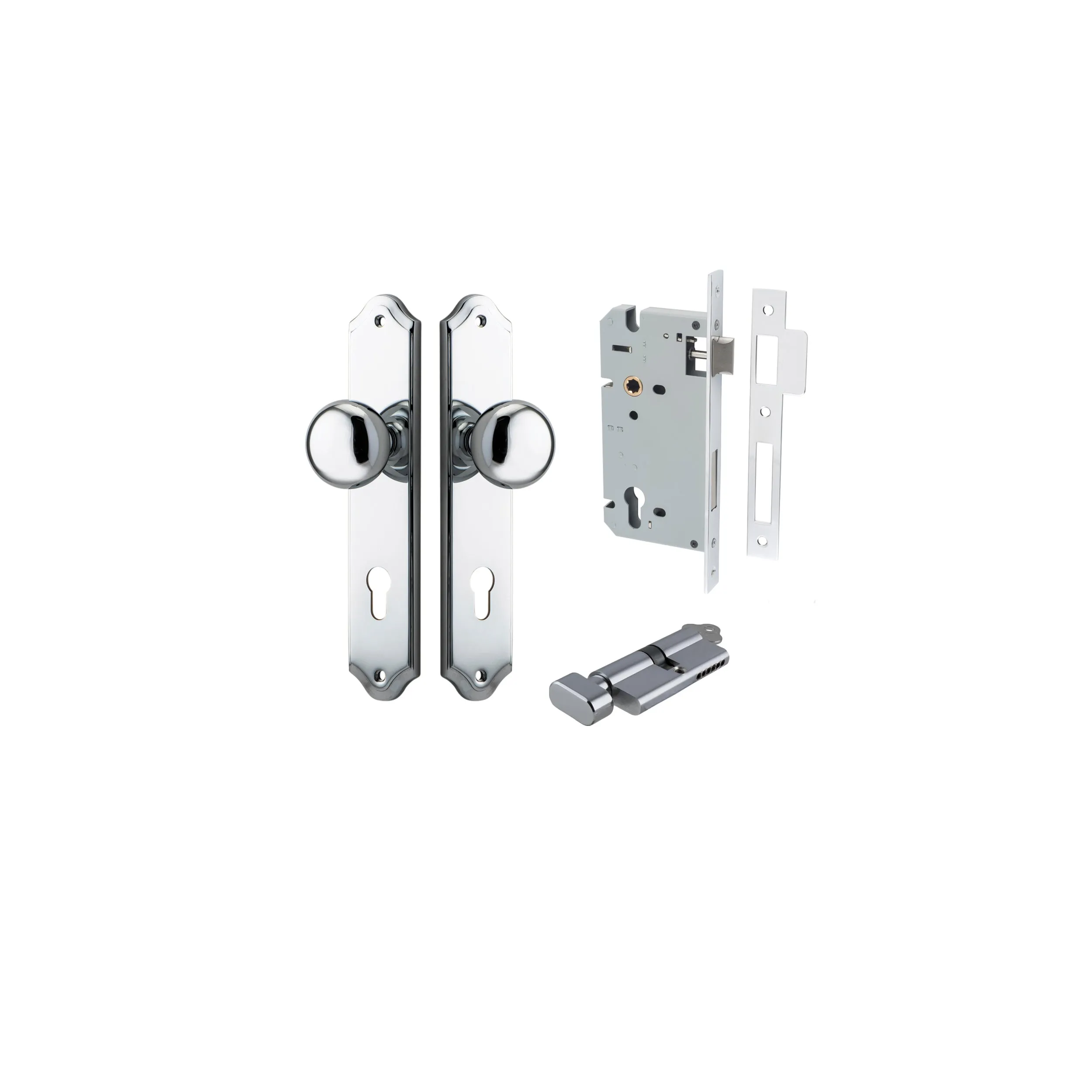 IVER CAMBRIDGE KNOB SHOULDERED BACKPLATE - KIT