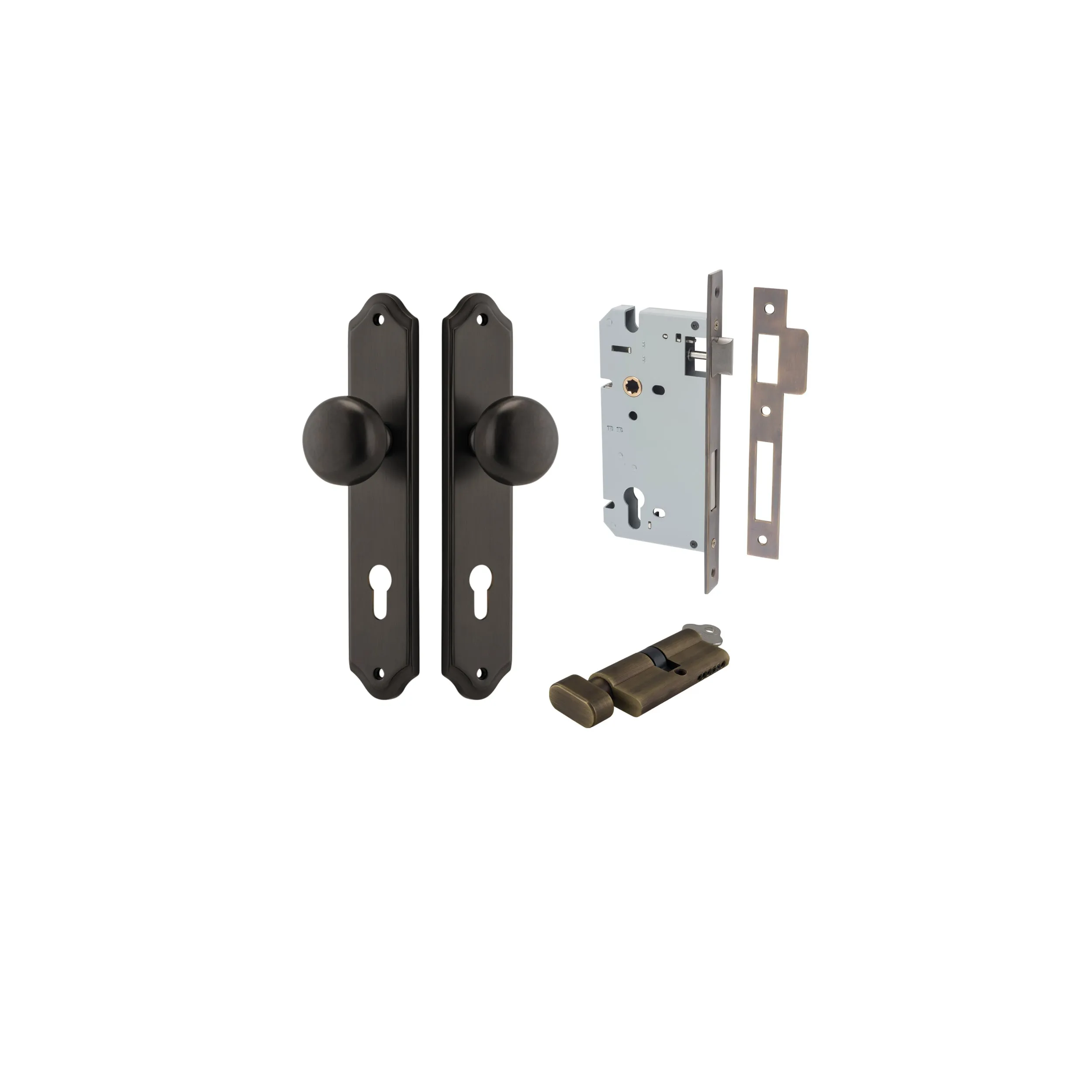IVER CAMBRIDGE KNOB SHOULDERED BACKPLATE - KIT