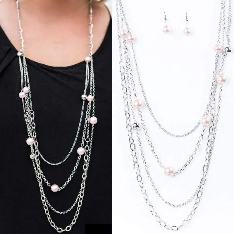 Let's Celebrate Pink Necklace
