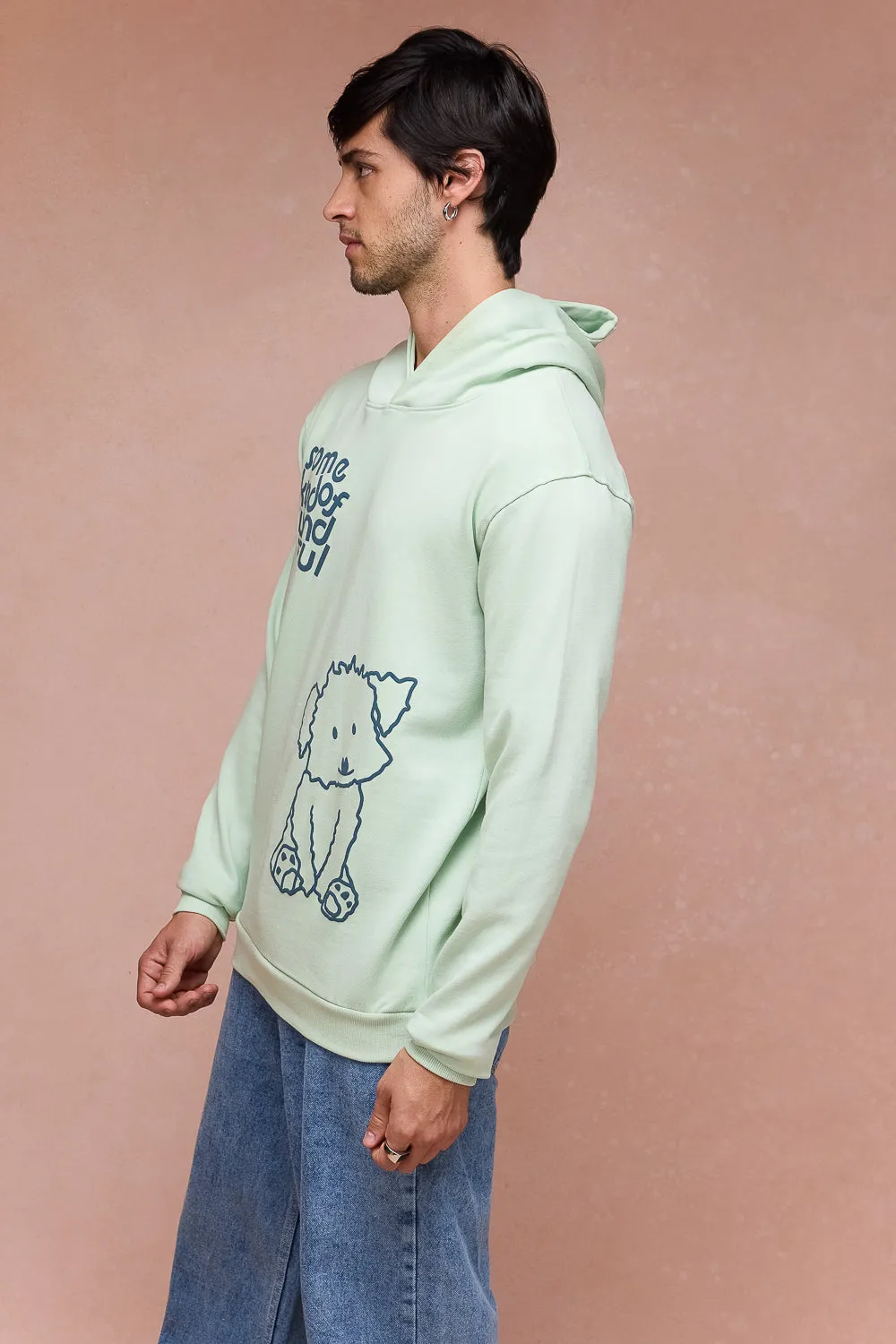 Men's Mint Green Dog Loves Me Hoodie