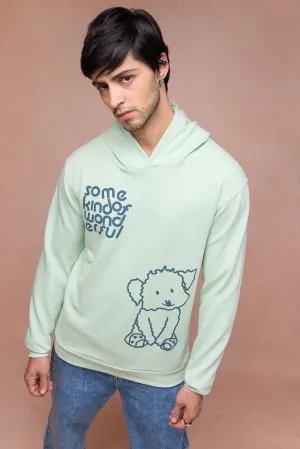 Men's Mint Green Dog Loves Me Hoodie