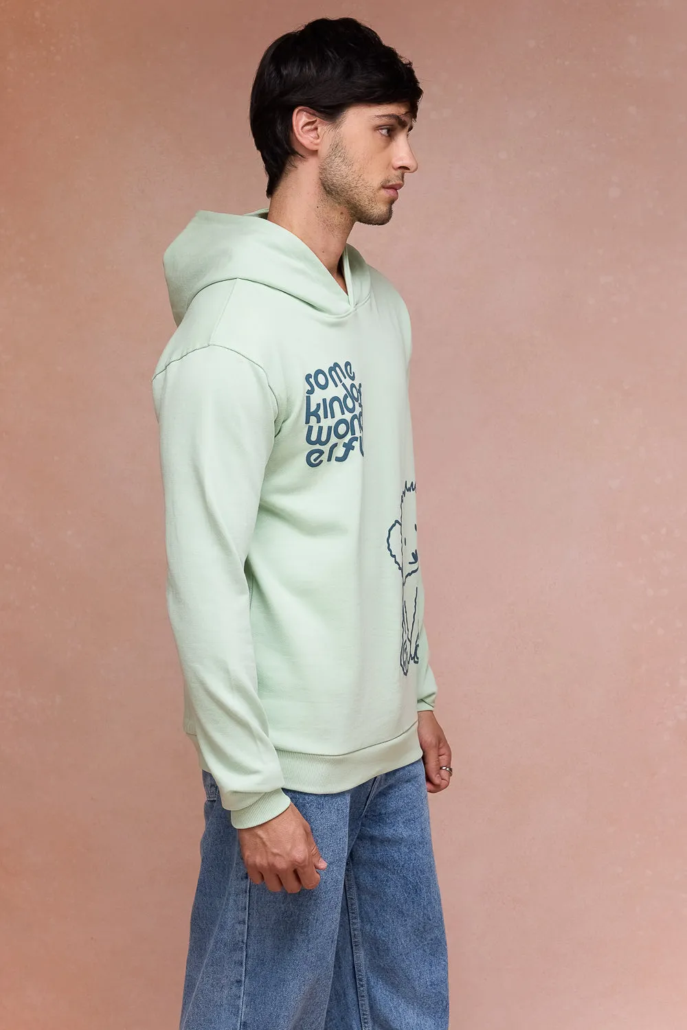 Men's Mint Green Dog Loves Me Hoodie