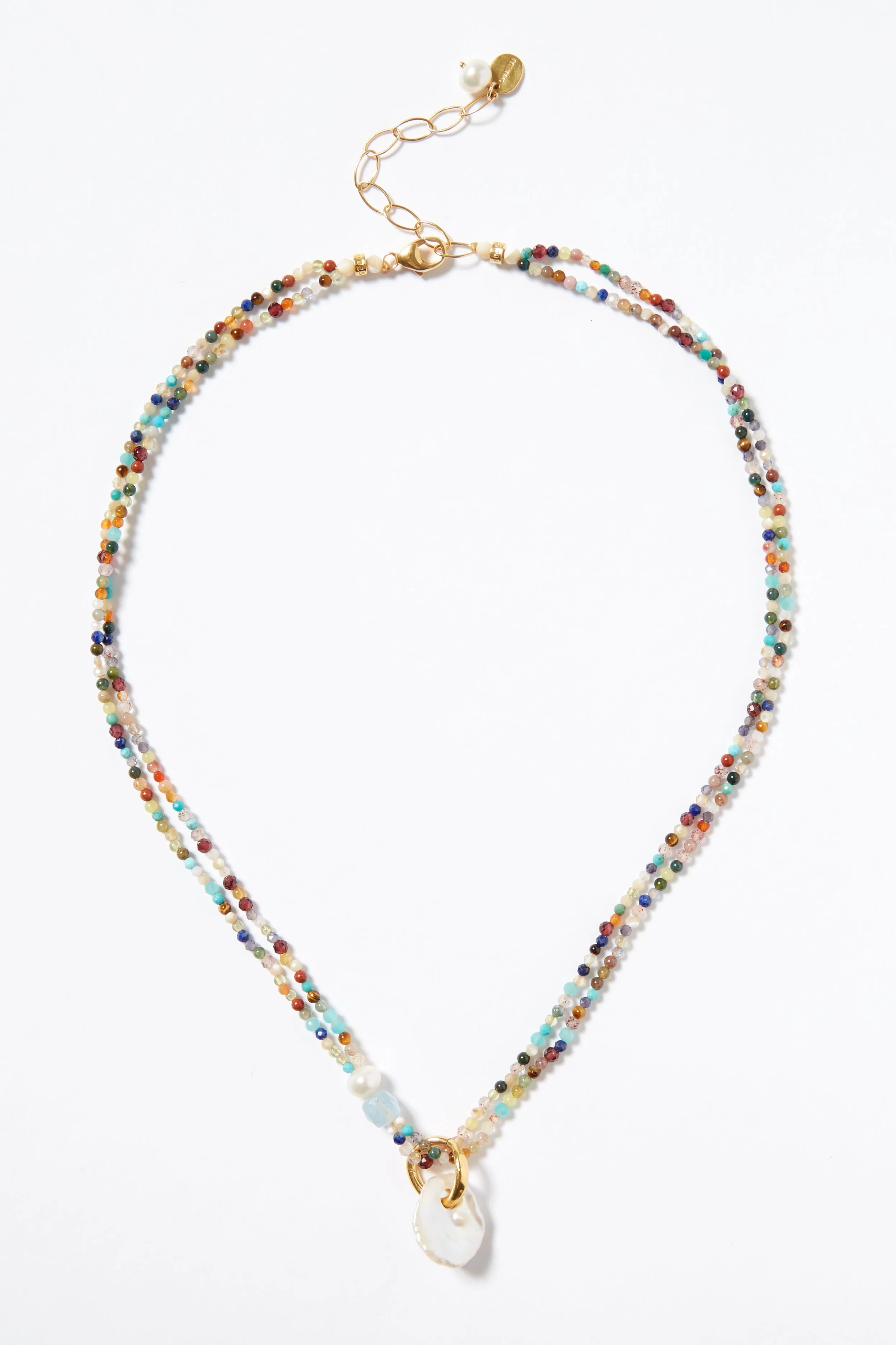 Multi Beaded Pendant Necklace