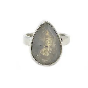 Neha Moonstone Boho Teardrop Ring