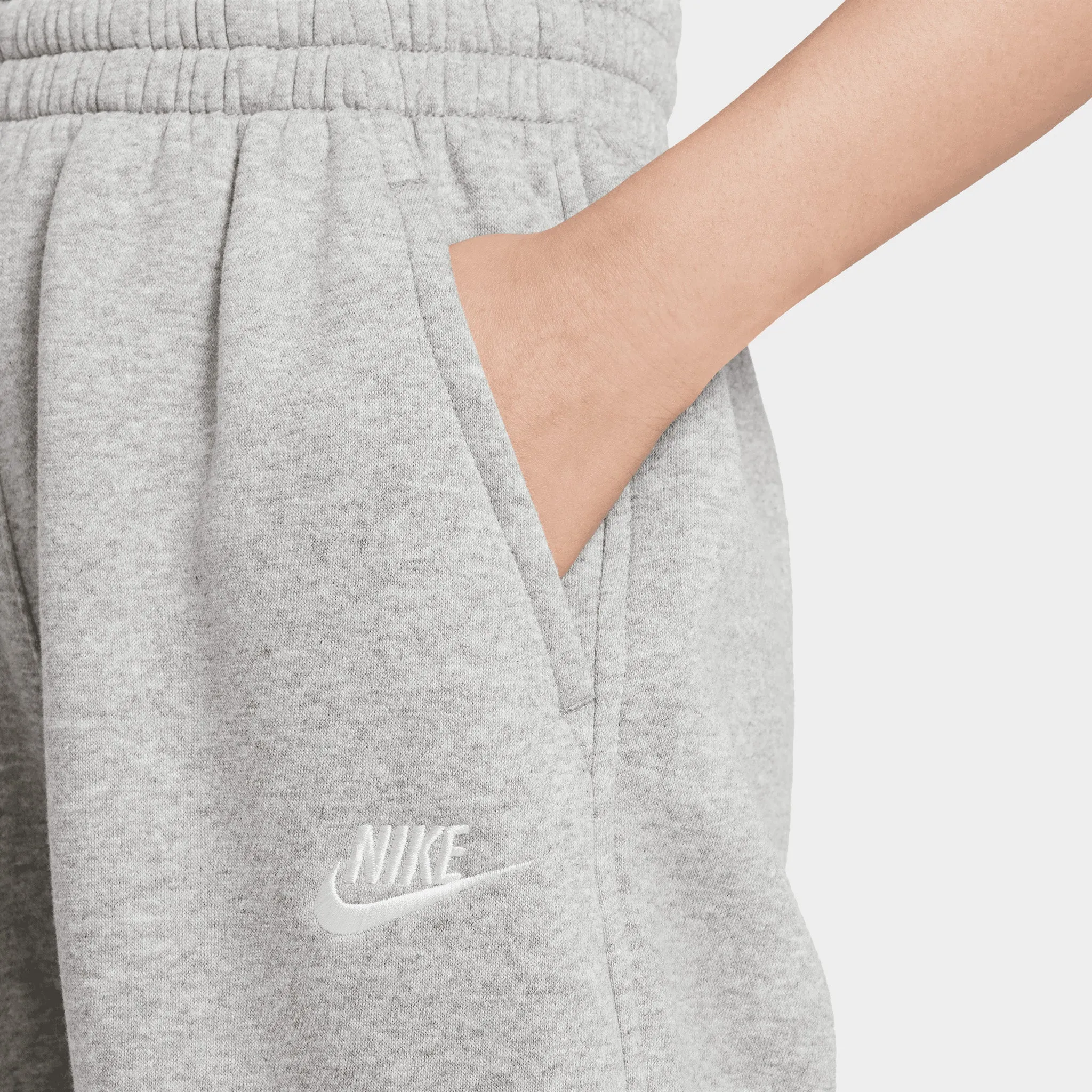 Nike Junior Girls' Club Fleece Loose Pants / Dark Grey Heather