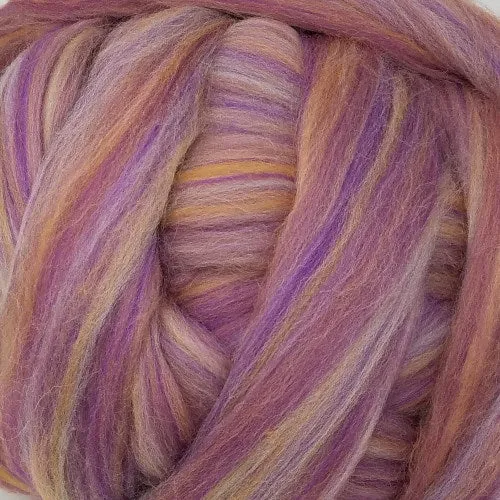 Paradise Fibers Multi-Colored Merino Wool Roving - Rose Petals