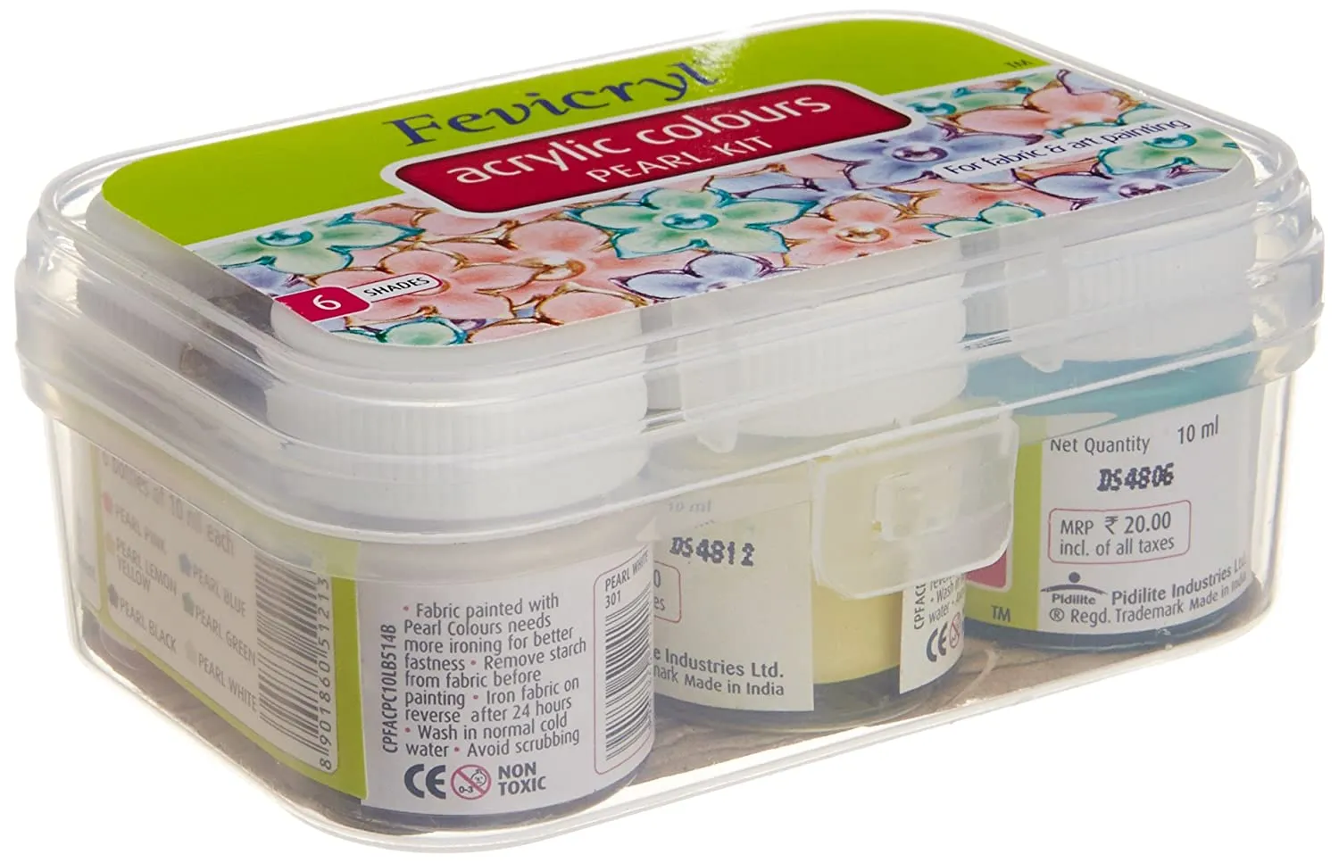 Pidilite Acryl Color Pearl 10ml Kit Set of 6 colors